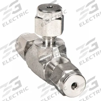 PARKER Compression Tee Fitting: 1/16 in OD x 1/16 in OD x 1/16 in OD Fitting Size - Double-Ferrule Stainless Steel Fittings