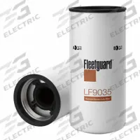 FLEETGUARD Automotive Oil Filter: M92 x 2-6G EXT Thread Size, 12 in Overall Ht, 15 in Overall Lg (MPN LF9035). Key specifications — Brand: FLEETGUARD; Compatible Vehicle Make: Navistar; Media Material: Plastic.