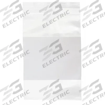 APPROVED VENDOR Reclosable Bag: 4 mil Thick, 3 in Wd, 5 in Lg, Hang Hole Not Included - White Block Reclosable Poly Bags