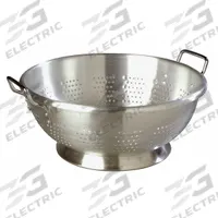 CARLISLE Colander: 16 qt Capacity, 7 1/8 in Overall Ht, Aluminum, Handle Included (MPN 60280). Key specifications — Material: Aluminum; Brand: CARLISLE; NSF Certified: No.