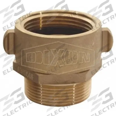 DIXON VALVE & COUPLING Fire Hose Adapter: 1 1/2 in Compatible Pipe Size, NPT x NH - Brass Swivel Fire Hydrant & Standpipe Adapters