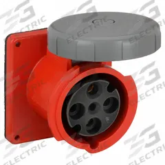 HUBBELL Pin and Sleeve Receptacle: Orange, 125/250V AC, Three Phase, 60 A, 3 Pole, 4 Wire (MPN HBL460R12W). Key specifications — Brand: HUBBELL.