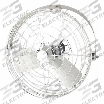 Dayton Mounted Fan: 20 in Blade Dia, 115/230V AC, 1/10 hp Motor HP, Ceiling/Wall Mount - Corrosion-Resistant Industrial Wall-Mount Fans