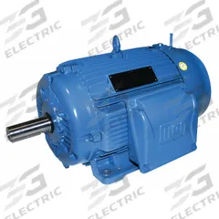 WEG General Purpose Motor: 20 hp, Rigid Base Mount, 160L Frame Size, Totally Enclosed Fan Cooled (MPN 01518ET3Y160L-W22). Key specifications — Brand: WEG; Nameplate Voltage @ 60 Hz: 460V AC; Full Load Amps @ 60 Hz: 25.0 A; Nameplate RPM @ 60 Hz: 1775 RPM; Motor Enclosure: TEFC.