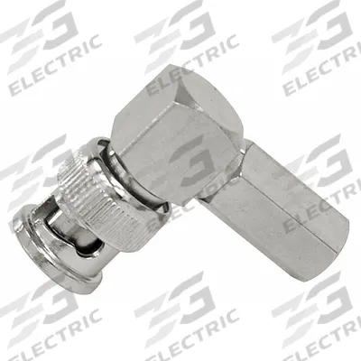 DOLPHIN COMPONENTS CORP Coaxial Connector (Right Angle): Male, Connector, Silver, Twist-On - BNC Coaxial Connectors