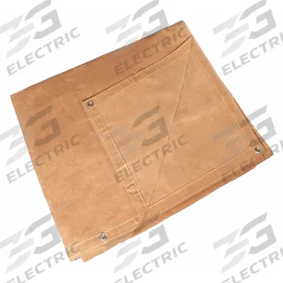APPROVED VENDOR Tarp: 23.5 ft Lg, 15.5 ft Wd, Heavy Duty, 20 mil, Cotton Canvas, Brown - Canvas Tarps