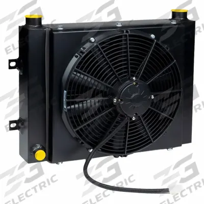 MAXIM Oil Coolers: 4 hp Heat Removed, 100 gpm Max. Flow, 300 psi Max. Pressure - DC Motor Driven Forced Air Oil Coolers