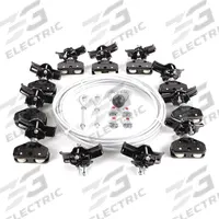 DAYTON Festoon System Kit: Wire Rope, 60 ft – 60 ft, 76 ft Min Cable/Hose Required, Round (MPN 33N209). Key specifications — Brand: DAYTON; Compatible Cable Type: Round; Included Components: Hardware; Track Type: Wire Rope.