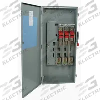 EATON Safety Switch: Fusible, 100 A, Three Phase, 600V AC, Galvanized Steel, Indoor/Outdoor (MPN DH363FRK). Key specifications — Brand: EATON.