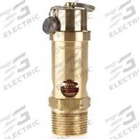 CONRADER Safety Valve: Soft Seat, 3/4 in (M)NPT Inlet (In.), 200 psi Preset Setting (PSI), Brass (MPN SRV530-3/4-200). Key specifications — attr291993: Soft Seat; attr291998: Brass; attr292007: Silicone; attr292009: Brass; attr294753: CONRADER.