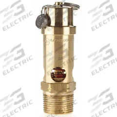 CONRADER Safety Valve: Soft Seat, 3/4 in (M)NPT Inlet (In.), 200 psi Preset Setting (PSI), Brass (MPN SRV530-3/4-200). Key specifications — attr291993: Soft Seat; attr291998: Brass; attr292007: Silicone; attr292009: Brass; attr294753: CONRADER.