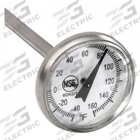 APPROVED VENDOR Dial Pocket Thermometer: -40°F to 160°F, +/- 2°F, 5 in Stem Lg, Fahrenheit (MPN 6DKD1). Key specifications — attr1280785: Fahrenheit; attr1275298: +/- 2°F; attr1275296: APPROVED VENDOR.