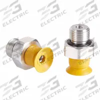 SCHMALZ Vacuum Pad Assembly: G1/8 in, 2.6 mm Pad Dia, NBR-ESD, 55 A, Yellow, 15.3 mm Pad Ht (MPN 10.01.01.14122). Key specifications — attr1019168: 55 A; attr1019165: 10.01.01.14122; attr1019167: SCHMALZ; attr1019180: Yellow.