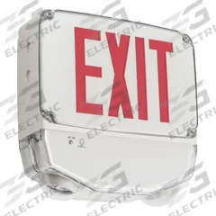LED Emergency Light/Exit Combo: White, LED, Red, 1 Faces, Ceiling/Wall, Nickel Cadmium, 120/277V AC (MPN WLTC 1 R TPS M4). Key specifications — Self Diagnostics: No; Remote Capable: No; Lighting Technology: LED; Text Color: Red; Directional Indicators: Universal Field Selectable Chevrons; Voltage: 120/277V AC; Brand: LITHONIA LIGHTING.
