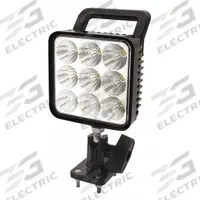 ECCO Vehicle Work Light: Square, Spot, LED, Pedestal, Pigtail, Universal, Surface Mount, Black (MPN EW2450). Key specifications — Housing Color: Black; Brand: ECCO; Electrical Connection: Pigtail; Installation Type: Permanent.