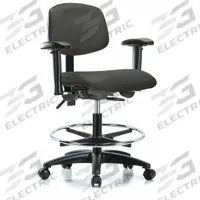 Cleanroom Chair: Vinyl, Arms Included, Ht Range 22 in to 29 in, 18 1/2 in Seat Wd, 17 in Seat Dp (MPN GRVMBCH-RG-CF-RC-8605A1). Key specifications — Foot Support: Yes; Back Tilt Backward: 12°; Base Material: Nylon; Brand: APPROVED VENDOR; Product Type: Cleanroom Chair; ESD-Safe: Not ESD Safe; Seat Tilt Forward: 8°.