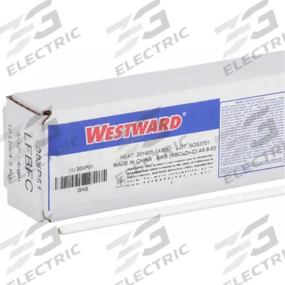 WESTWARD Brazing Alloy: Low-Fuming Bronze, 0%, RBCuZn-C, 5/32 in x 36 in - Low-Fuming Bronze Brazing Alloys