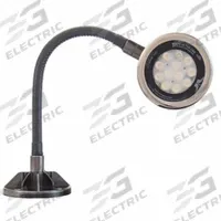 O.C. WHITE Spot Light: LED, Power Cord, Gooseneck, 12 in Arm Reach, 2,750 lm Max Brightness, 5000K (MPN LED-MG12-30-120V). Key specifications — Lighting Technology: LED; Brand: O.C. WHITE; Bulb Wattage: 18 W; Color: Black; Electrical Connection Type: Power Cord; Operating Voltage: 100 to 240V AC.