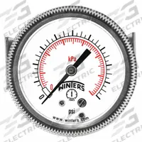 WINTERS Panel-Mount Pressure Gauge: U-Clamp, 0 psi to 600 psi, 2 in Dial, 1/4 in NPT Male, P9U 90, 5 (MPN P9U901448UC). Key specifications — Accuracy: ±2-1-2%; Brand: WINTERS; Vibration Resistance Properties: Dry Case Vibration-Dampened; Gauge Wetted Parts: Brass / Bronze.