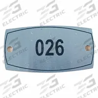 APPROVED VENDOR Locker Number Plate: 2 1/4 in x 1 in, 1 Plates, 26 to 50, Aluminum, Gray, 804UN1. Key specifications — Manufacturer Part Number: 804UN1; Brand: APPROVED VENDOR; Includes: (2) Mounting Bolts and Nuts; Material: Aluminum; Number Range: 26 to 50; Color: Gray.