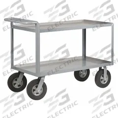 APPROVED VENDOR Utility Cart: 1,500 lb, 48 in L x 24 in W Shelf, 2 Shelves, Gray, Flat (MPN 5CHA0). Key specifications — Caster/Wheel Configuration: (2) Swivel; Brand: APPROVED VENDOR; Caster Wheel/Tread Material: Polyurethane.