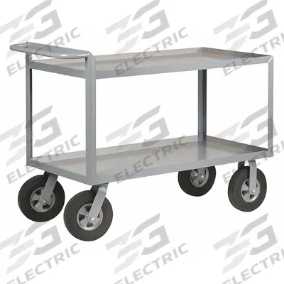 APPROVED VENDOR Utility Cart: 1,500 lb, 48 in L x 24 in W Shelf, 2 Shelves, Gray - General Purpose Utility Carts