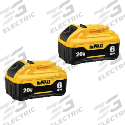 DEWALT Battery Pack: 20V MAX*, 6 Ah, 2 Batteries Included, 20V DC - DEWALT Cordless Tool Batteries