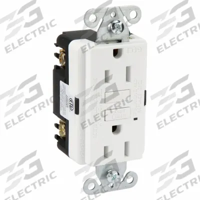 APPROVED VENDOR GFCI Receptacle: Duplex, 5-15, White, GFCI, 125V AC, 15 A, 2 Pole / 3 Wire (MPN 62167) - General Purpose Receptacles