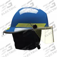 BULLARD Fire Helmet: Blue, Fiberglass, Modern Rear Brim, Chin Strap, 6-Point Sure-Lock(R) Ratchet (MPN FXSBL). Key specifications — Color: Blue; Chin Strap: Yes; Brand: BULLARD; Shell Material: Fiberglass; Style: Modern Rear Brim; Suspension: 6-Point Sure-Lock(R) Ratchet.