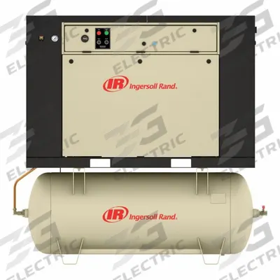 INGERSOLL RAND Quiet Enclosed Reciprocating Compressor: 5 hp, 2 Stage, Horizontal, 80 gal - Quiet Enclosed Reciprocating Electric Air Compressors