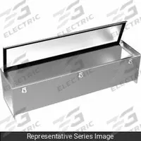 HAMMOND MANUFACTURING Wireway Hardware Kit: 6 in Wd, 6 in Ht, 7 11/16 in Ht, Stainless Steel (MPN 1487DSSS). Key specifications — Brand: HAMMOND MANUFACTURING; Finish: Smooth Brushed; Material: Stainless Steel.