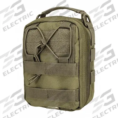 BARSKA Medical Pouch: Green, Nylon, 7 in x 5 1/2 in - Medical Pouches