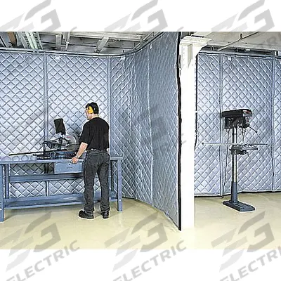 SINGER SAFETY Acoustic Partition: 0.65 NRC, 4 ft Overall Wd, 25 ft Overall Lg, 2 in Thick - Track-Mounted Hanging Acoustic Curtains