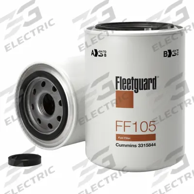 FLEETGUARD Automotive Fuel Filter: 15 5/8 in Overall Lg, 3 11/16 in Outside Dia, Diesel Fuel - Spin-On Fuel Filters
