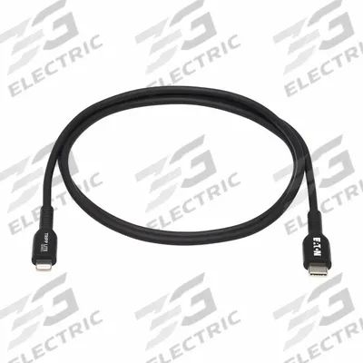 EATON TRIPP LITE Usb Cable: Type C End 1, Lightning End 2, Black, 6.6 ft Lg - Standard USB & Lightning Cables