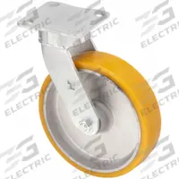 APPROVED VENDOR Plate Caster: Corrosion-Resistant/Debris-Resistant/Maint Free/Quiet-Roll, Swivel (MPN P25S-UA080KP-14-H10). Key specifications — Wheel/Tread Color: Yellow; Brand: APPROVED VENDOR; Roll Up: Swivel.