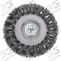 WEILER Wire Wheel Brush: Twisted Steel, 4" Dia x 1/2" Wd, 1/4" Shank, 0.014" Fill (MPN 94106). Key specifications — Brand: WEILER.