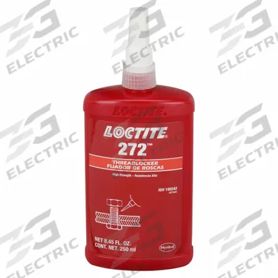 LOCTITE High-Strength Threadlocker: 272, Red, High-Temp and Oil Tolerant, 8.45 fl oz - High-Strength Threadlockers (Red)