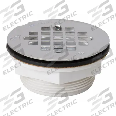 APPROVED VENDOR Shower Drain: Plastic, 2 in Overall Dia, 2 in Overall Ht - Pan & Tile-In Shower Drains