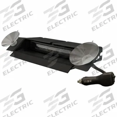 ECCO Warning Light: Blue/White, Polycarbonate, 6 5/8 in Overall Lg, 1 5/16 in Overall Ht - Dash & Deck Lights
