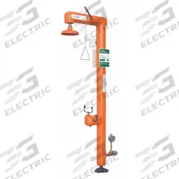 GUARDIAN EQUIPMENT Shower with Eyewash: Floor Mnt, No Bowl, Galvanized Steel Pipe, 120 V AC, GFR3111. Key specifications — Voltage: 120 V AC; Features: Self Draining; Electrical Connection: Hardwired; Brand: GUARDIAN EQUIPMENT; Indicators: Remote Sensing Capability.