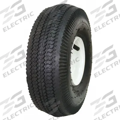 HI-RUN Wheelbarrow Tire Wheel Assembly: 4.10/3.50-4 Tire Size, Mfr Part # CT1009 - Wheelbarrow Tires