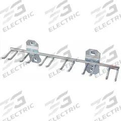 APPROVED VENDOR Multi-Prong Tool Holder: 1 1/2 in x 8 1/4 in, Hanging, Surface, Silver (MPN 6YE25). Key specifications — Mounting Type: Surface; Finish: Zinc-Plated; Color: Silver; Accessory Type: Multi-Prong Toolholder; Locking System: Hanging; Brand: APPROVED VENDOR.