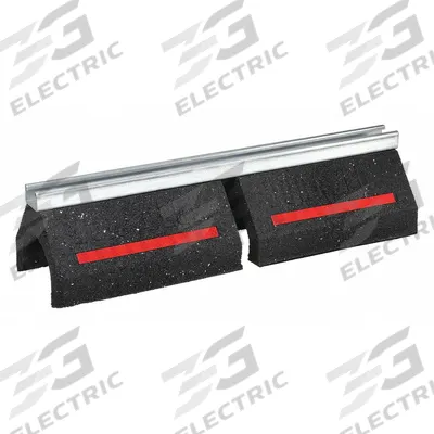 DURA-BLOK Pipe Support Block: Rubber Base, Electroplated Cast Iron - Support Blocks with Strut Channel