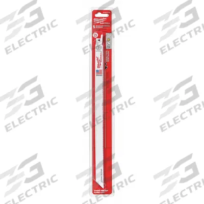 MILWAUKEE Reciprocating Saw Blade: 10/14 Teeth per Inch, 12 in Blade Lg, 0.04 in Blade Thick - General Purpose Blades