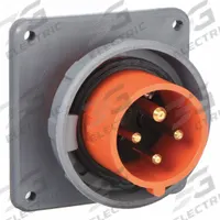 HUBBELL Pin and Sleeve Inlet: Orange, 125/250V AC, Single Phase, 20 A, 3 Pole, 4 Wire, IEC Grounding (MPN HBL420B12W). Key specifications — Brand: HUBBELL.