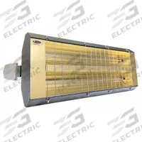 FOSTORIA Infrared Quartz Electric Heater: 7300 W Watt Output, 480V AC, 1 Phase, Hardwired, Bronze (MPN P-60-462-TH). Key specifications — Wattage Output: 7300 W; Voltage: 480V AC; Brand: FOSTORIA; Electrical Connection: Hardwired; Element Type: Quartz Lamp; Housing Color: Bronze; Housing Material: Galvanized Steel; Overall Dimensions - L x W x D: 46 in x 15 in x 11 in.