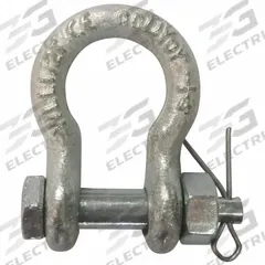 APPROVED VENDOR Anchor Shackle: Anchor Shackle, 1,000 lb Working Load Limit, Carbon Steel, Silver (MPN 55AX90). Key specifications — Body Color: Silver; Brand: APPROVED VENDOR.