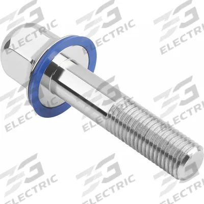 KIPP Hygienic Hex Head Bolt w/Washer: Stainless Steel, Partially Threaded, M12 - Crowned Hygienic Flanged Hex Head Bolts with Sealing Washer