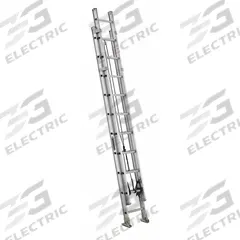 LOUISVILLE LADDER Extension Ladder: 20 ft Ladder Size, Aluminum, 375 lb Load Capacity, 45 lb Wt (MPN AE1220HD). Key specifications — Color: Silver; Brand: LOUISVILLE LADDER; Included Features: Rope and Pulley; Removable Fly: Fixed.